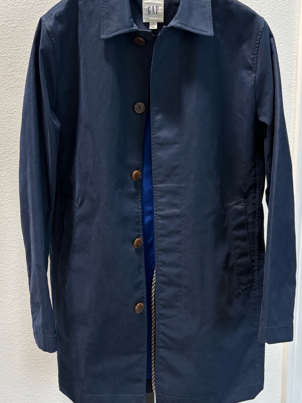 GAP Navy Single-Breasted Women’s Trench Coat